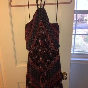 PRINTED CHIFFON MINI DRESS